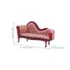 1:12 Miniature Wooden Chaise Lounge for Dollhouses view 2