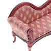 1:12 Miniature Wooden Chaise Lounge for Dollhouses view 3