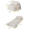 Portable Folding Sofa Chair with Soft Corduroy Mattress and Pillow view 2
