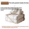 Portable Folding Sofa Chair with Soft Corduroy Mattress and Pillow view 3