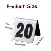 Reusable Stainless Steel Table Number Signs, Tent Style, 1–50 or 1–100, 5 × 5 cm view 2