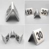 Reusable Stainless Steel Table Number Signs, Tent Style, 1–50 or 1–100, 5 × 5 cm view 3