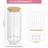 Cosictic 20 oz Glass Snow Globe Tumblers, 591 mL, Double-Wall, Pre-Drilled Hole with Plugs, 6-Pack view 3