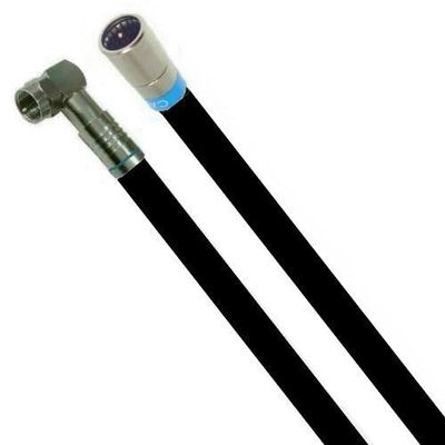AC-Sat-Corner Fritz!Box 6670 Cable Router Premium Network Cable, 8K Cabelcon Quick Connector, Right-Angle, Black, 1 m