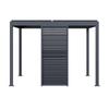 PURPLE LEAF Pergola Accessory 1-Piece Set Louvered Wall Panel for 3 m, Gray view 1