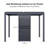 PURPLE LEAF Pergola Accessory 1-Piece Set Louvered Wall Panel for 3 m, Gray view 2
