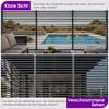 PURPLE LEAF Pergola Accessory 1-Piece Set Louvered Wall Panel for 3 m, Gray view 4