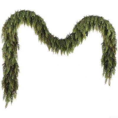 Artificial Cedar Garland with Realistic Pine Needles, 2.7 m