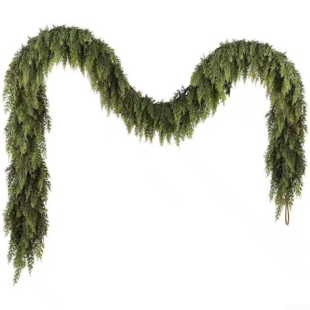 Artificial Cedar Garland with Realistic Pine Needles, 2.7 m