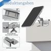 Gutter Mount for Eufy and Arlo Solar Panels, Adjustable Stainless Steel, 360° Swivel and 180° Tilt view 3