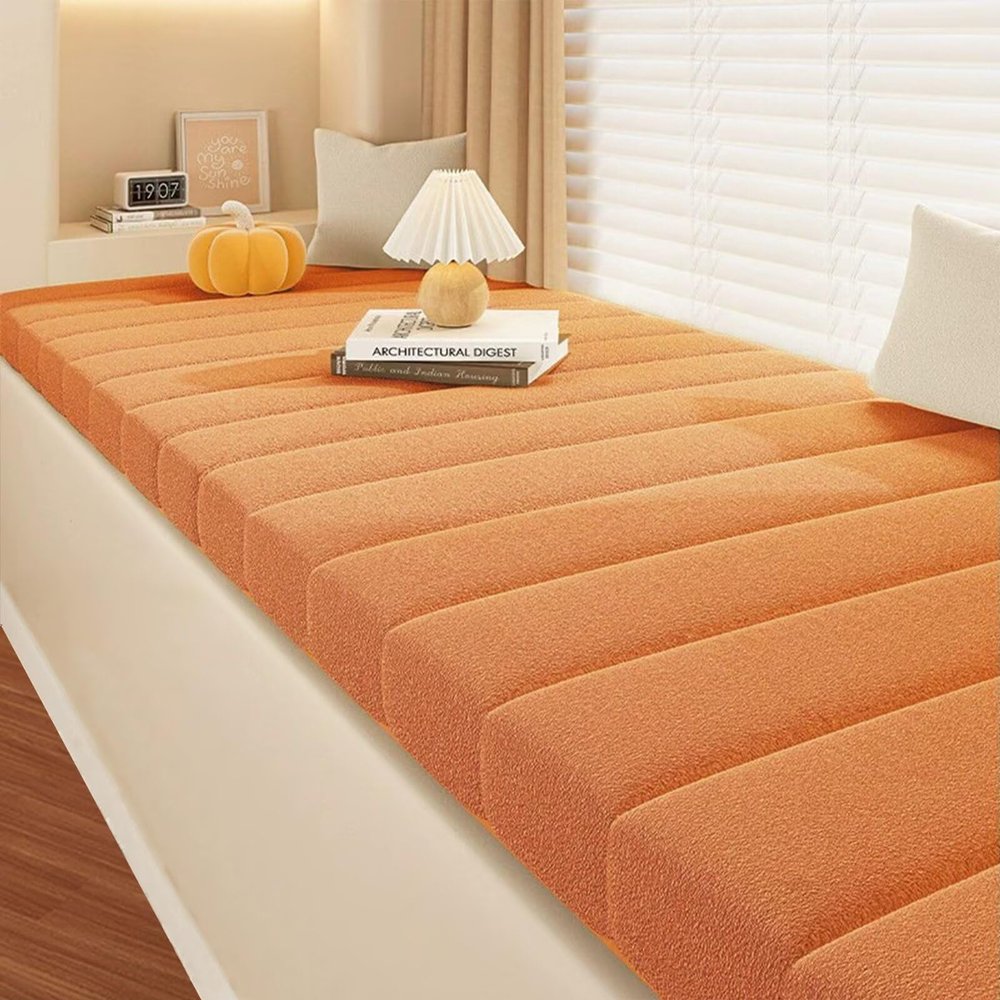 FIOVIP Long Bench Cushion 70 x 35 x 8 cm, Orange