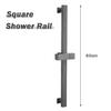 Miaogoo Adjustable Shower Bar, 70 cm Round, SUS304 Stainless Steel, Wall-Mounted, Brushed Gray view 2