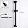 Miaogoo Adjustable Shower Bar, 70 cm Round, SUS304 Stainless Steel, Wall-Mounted, Brushed Gray view 3