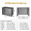 Unmjgybc Air Conditioner Cover for Outdoor Units, Weather and Sound Protection, Powder-Coated Aluminum, Modern Louvre Design, Apricot, Slat Top, 120×70×150 cm (5P) view 2