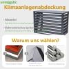 Unmjgybc Air Conditioner Cover for Outdoor Units, Weather and Sound Protection, Powder-Coated Aluminum, Modern Louvre Design, Apricot, Slat Top, 120×70×150 cm (5P) view 3