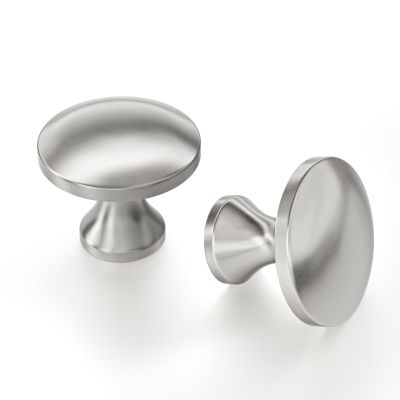 Goldenwarm 6-Pack Silver Cabinet Knobs, 29 mm Round Zinc Alloy Knobs