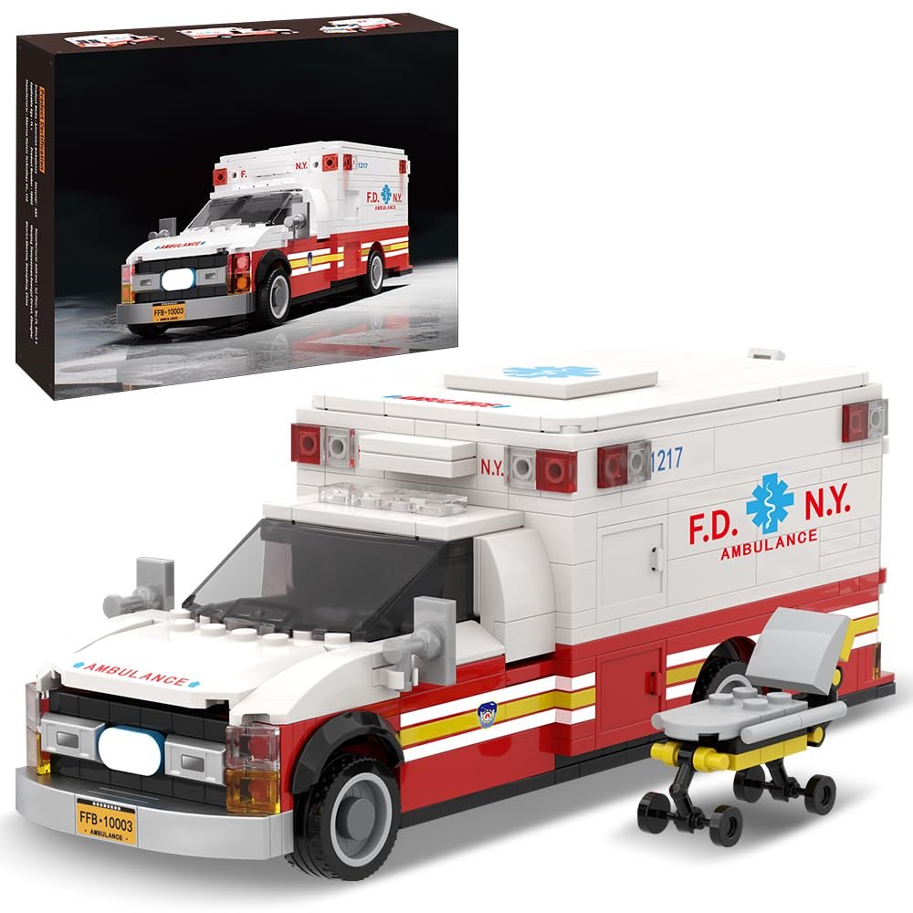 DUANT Ambulance Building Blocks, City Rescue Team Series, Adult Display Model (39110)