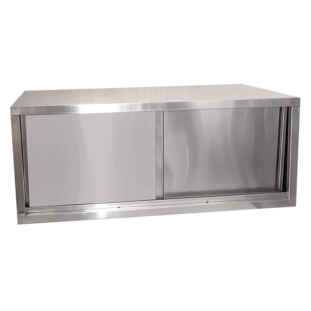 Stainless Steel Wall-Mounted Kitchen Cabinet with Sliding Doors, 80 × 40 × 46 cm