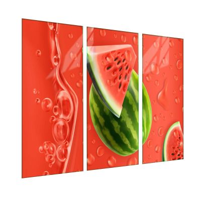 Tempered Glass Hob Cover & Cutting Board, 3-Piece, 30 x 52 cm – Melon