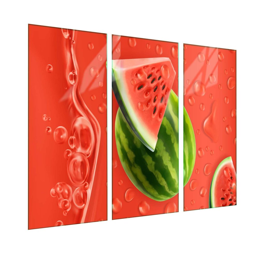 Tempered Glass Hob Cover & Cutting Board, 3-Piece, 30 x 52 cm – Melon