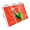 Tempered Glass Hob Cover & Cutting Board, 3-Piece, 30 x 52 cm – Melon view 2