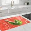Tempered Glass Hob Cover & Cutting Board, 3-Piece, 30 x 52 cm – Melon view 3