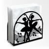 Doodlream Metal Napkin Holder, 13.5 x 12.5 x 5 cm, Black Ballerina Design view 1