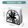 Doodlream Metal Napkin Holder, 13.5 x 12.5 x 5 cm, Black Ballerina Design view 2