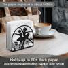Doodlream Metal Napkin Holder, 13.5 x 12.5 x 5 cm, Black Ballerina Design view 3