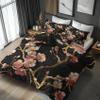 Reversible Chinese Floral Duvet Cover Set, 155 x 220 cm view 1