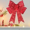 50 cm Illuminated Red Christmas Wreath for Front Door view 3
