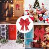 50 cm Illuminated Red Christmas Wreath for Front Door view 4