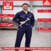 SCHWARZMANN Men's Blue Work Coverall, 5XL, 100% Cotton view 3