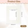 QUARKZMAN 10-Pack 8 x 10 in Mat Boards for 5 x 7 in Photos, Acid-Free White Core, Beveled Cut, Cream view 2