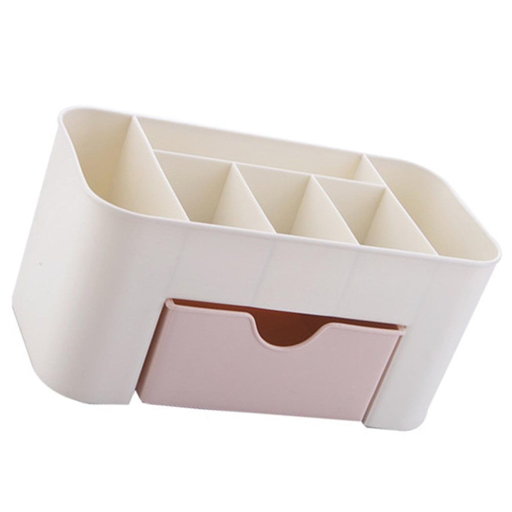 Sxhlseller Slim Plastic Storage Box with Drawer for Cosmetics, Stationery, and Remote Controls