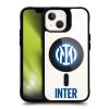 Head Case Designs Official Inter Milan Crest Black Shockproof Bumper Case [Military-Grade Protection] for Apple iPhone 13, MagSafe Compatible view 1