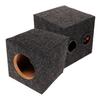 Sealed Car Subwoofer Enclosures, Pair, Wood, Black view 1