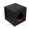 Sealed Car Subwoofer Enclosures, Pair, Wood, Black view 2