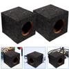 Sealed Car Subwoofer Enclosures, Pair, Wood, Black view 3