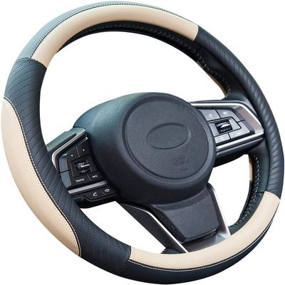 gxybr Universal Steering Wheel Cover for VW EOS/UP/Caravelle/Sharan/Scirocco, 37–38 cm, All-Season Car Interior Accessory