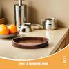 Oval Solid Wood Serving Tray in Japanese Style view 3