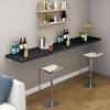 Narrow Wall-Mounted Table with Leaves, Folding Wooden Dining Table for Small Spaces, 50 x 40 cm, White view 2