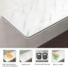 Narrow Wall-Mounted Table with Leaves, Folding Wooden Dining Table for Small Spaces, 50 x 40 cm, White view 4