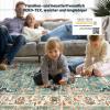 CHOSHOME Washable Low-Pile Rug for Living Room – 300 x 400 cm, Vintage Blue view 4