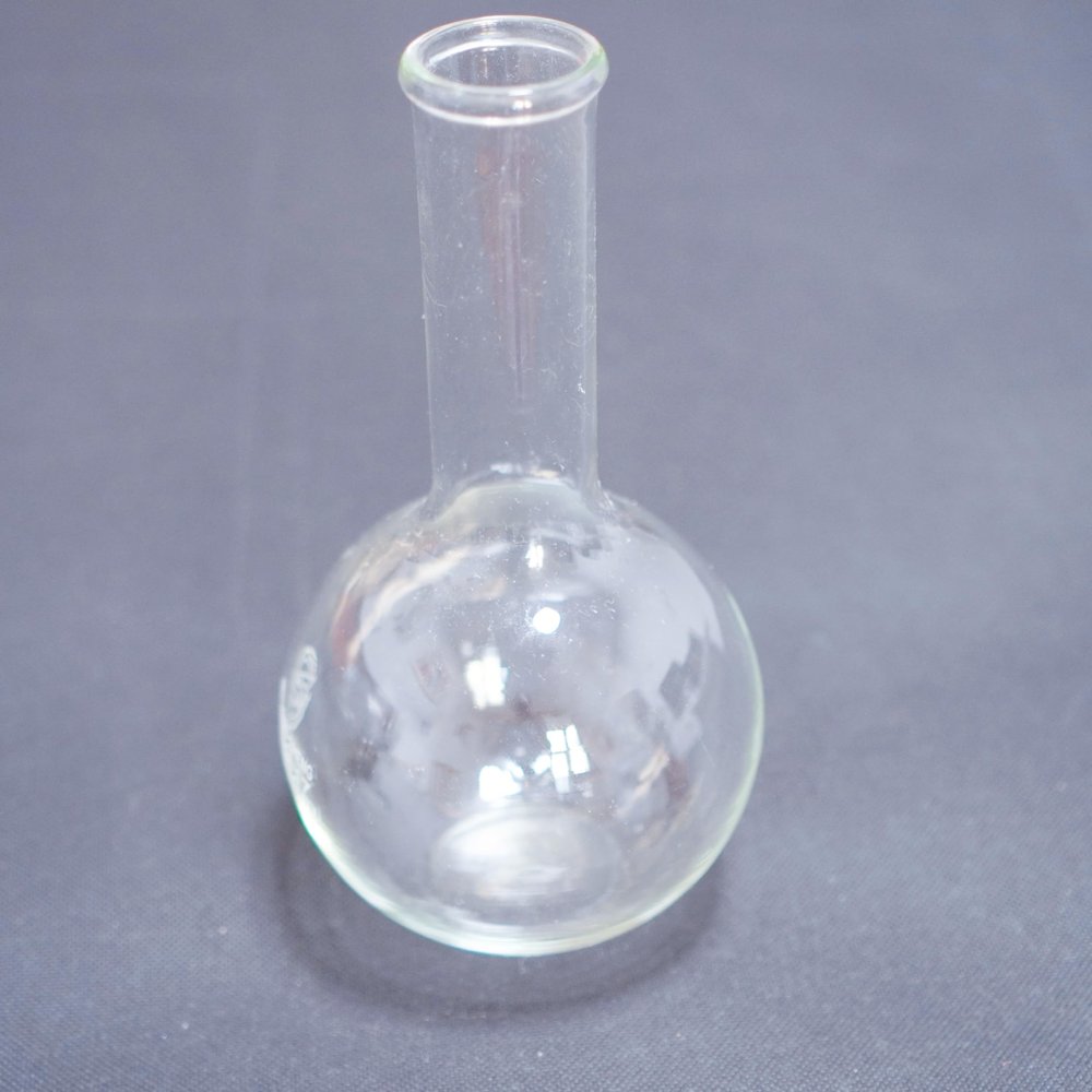 1-Pc. Borosilicate Glass Long-Neck Round Flask, Flat Bottom, 250 mL
