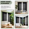 XUEXIAOH Sheer Curtain, 250 x 180 cm, Polyester, Black view 2
