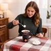 Chocolate Fondue Cup Set with Fork, Ceramic Melting Cup view 3