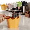 Coffee Knock Box, Espresso Grounds Container, Non-Slip, Pink view 2