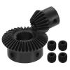 sourcing map 2-Piece Bevel Gear Set, Module 1, 1:2 Ratio (20T/40T), 90° Drive, 5/14 mm Keyway Bore view 1