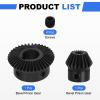 sourcing map 2-Piece Bevel Gear Set, Module 1, 1:2 Ratio (20T/40T), 90° Drive, 5/14 mm Keyway Bore view 3